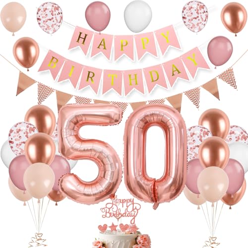 50. Geburtstag Deko Roségold, Luftballon 50. Geburtstag, Geburtstagsdeko 50 Jahr, Mädchen 50 jahre Geburtstag deko, Zahl 50 Luftballons Tortendeko Roségold Weiß Rosa Ballons für Geburtstag Party Deko 50. Geburtstag Deko Roségold, Luftballon 50. Geburtstag, Geburtstagsdeko 50 Jahr, Mädchen 50 jahre Geburtstag deko, Zahl 50 Luftballons Tortendeko Roségold Weiß Rosa Ballons für Geburtstag Party Deko von VUCDXOP