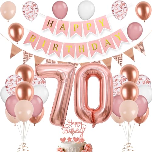 70. Geburtstag Deko Roségold, Luftballon 70. Geburtstag, Geburtstagsdeko 70 Jahr, Mädchen 70 jahre Geburtstag deko, Zahl 70 Luftballons Tortendeko Roségold Weiß Rosa Ballons für Geburtstag Party Deko 70. Geburtstag Deko Roségold, Luftballon 70. Geburtstag, Geburtstagsdeko 70 Jahr, Mädchen 70 jahre Geburtstag deko, Zahl 70 Luftballons Tortendeko Roségold Weiß Rosa Ballons für Geburtstag Party Deko von VUCDXOP