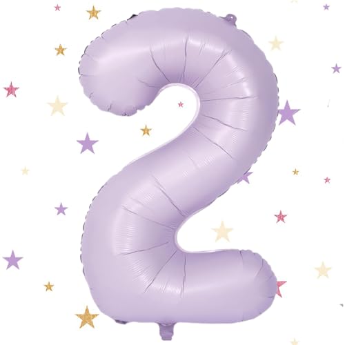 Geburtstag Folienballon Zahl 2, 101 cm Beige Lila Luftballons, Helium Ballon für Mädchen Geburtstag Luftballon Deko Hochzeit Jubiläum Fest Party Dekoration - Fliegt mit Helium Geburtstag Folienballon Zahl 2, 101 cm Beige Lila Luftballons, Helium Ballon für Mädchen Geburtstag Luftballon Deko Hochzeit Jubiläum Fest Party Dekoration - Fliegt mit Helium von VUCDXOP