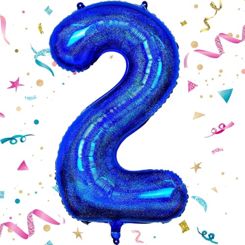VUCDXOP Geburtstag Folienballon Zahl 2, 101 cm Marineblau Luftballons, Helium Ballon für Mädchen Geburtstag Luftballon Deko Hochzeit Jubiläum Fest Party Dekoration - Fliegt mit Helium VUCDXOP Geburtstag Folienballon Zahl 2, 101 cm Marineblau Luftballons, Helium Ballon für Mädchen Geburtstag Luftballon Deko Hochzeit Jubiläum Fest Party Dekoration - Fliegt mit Helium von VUCDXOP