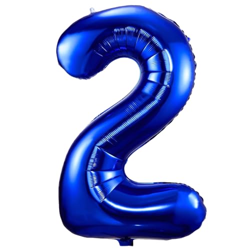 Ballon mit Zahl 2, marineblaue Zahlenballons 2, 101,6 cm große, selbstaufblasende Folienballons Zahl 2, marineblauer Ballon zum 2. Geburtstag, Jahrestag, Motto-Party-Dekorationen Ballon mit Zahl 2, marineblaue Zahlenballons 2, 101,6 cm große, selbstaufblasende Folienballons Zahl 2, marineblauer Ballon zum 2. Geburtstag, Jahrestag, Motto-Party-Dekorationen von VUCDXOP