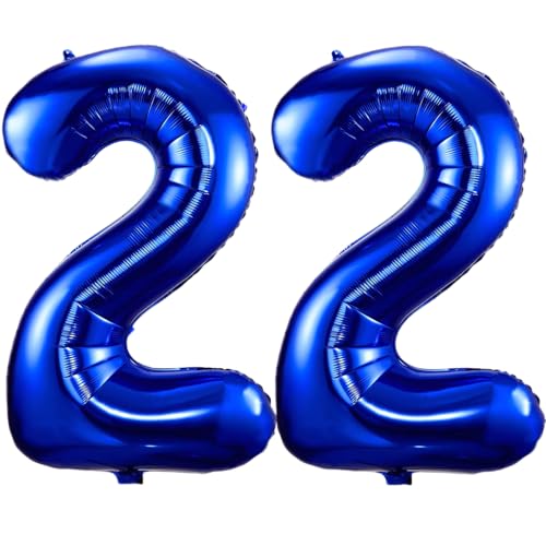 Ballon mit Zahl 22, marineblaue Zahlenballons 55.9 cm, 101,6 cm große, selbstaufblasende Folienballons, Zahl 22, marineblauer Ballon zum 22. Geburtstag, Jahrestag, Party-Dekorationen Ballon mit Zahl 22, marineblaue Zahlenballons 55.9 cm, 101,6 cm große, selbstaufblasende Folienballons, Zahl 22, marineblauer Ballon zum 22. Geburtstag, Jahrestag, Party-Dekorationen von VUCDXOP