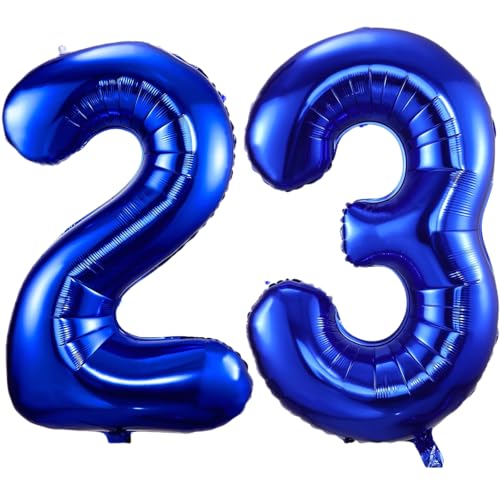 Ballon mit Zahl 23, marineblaue Zahlenballons 58.4 cm, 101,6 cm große, selbstaufblasende Folienballons, Zahl 23, marineblauer Ballon zum 23. Geburtstag, Jahrestag, Party-Dekorationen Ballon mit Zahl 23, marineblaue Zahlenballons 58.4 cm, 101,6 cm große, selbstaufblasende Folienballons, Zahl 23, marineblauer Ballon zum 23. Geburtstag, Jahrestag, Party-Dekorationen von VUCDXOP