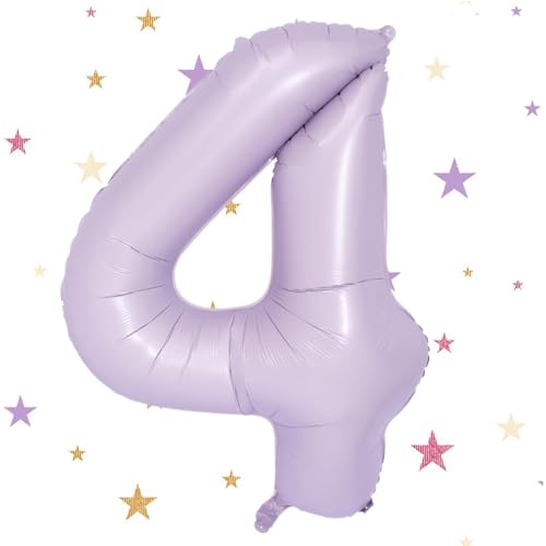 Geburtstag Folienballon Zahl 4, 101 cm Beige Lila Luftballons Zahl 4, Helium Ballon Zahl 4, Mädchen Geburtstag Luftballon Deko Hochzeit Jubiläum Fest Party Dekoration - Fliegt mit Helium Geburtstag Folienballon Zahl 4, 101 cm Beige Lila Luftballons Zahl 4, Helium Ballon Zahl 4, Mädchen Geburtstag Luftballon Deko Hochzeit Jubiläum Fest Party Dekoration - Fliegt mit Helium von VUCDXOP