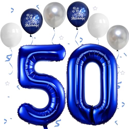 Dunkelblau Luftballon 50, Folienballon Zahl 50 Dunkelblau, 40 Zoll Helium Ballon 50, Geburtstagsdeko Folienballon Zahlen 5 & 0, Luftballon 50.Geburtstag für 50th Mädchen Junge Geburtstag Party Deko Dunkelblau Luftballon 50, Folienballon Zahl 50 Dunkelblau, 40 Zoll Helium Ballon 50, Geburtstagsdeko Folienballon Zahlen 5 & 0, Luftballon 50.Geburtstag für 50th Mädchen Junge Geburtstag Party Deko von VUCDXOP