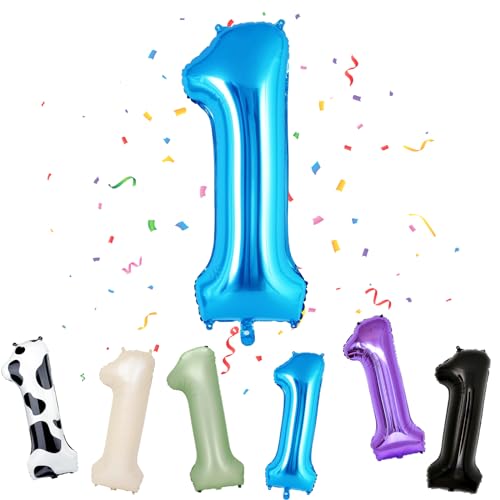 Geburtstag Folienballon Zahl 1, 101 cm Blau Luftballons Helium Ballon Mädchen Geburtstag Luftballon Deko Hochzeit Jubiläum Fest Party Dekoration - Fliegt mit Helium Geburtstag Folienballon Zahl 1, 101 cm Blau Luftballons Helium Ballon Mädchen Geburtstag Luftballon Deko Hochzeit Jubiläum Fest Party Dekoration - Fliegt mit Helium von VUCDXOP