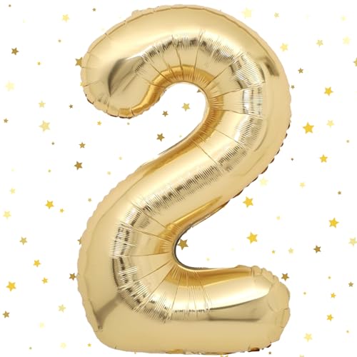 Geburtstag Folienballon Zahl 2, 40 Zoll Champagner Gold Luftballons 2, Weißgold Folienballon 2, Helium Weißgold Ballon Zahl 2, Luftballon 2 Geburtstag für Hochzeit Jubiläum Fest Party Dekoration Geburtstag Folienballon Zahl 2, 40 Zoll Champagner Gold Luftballons 2, Weißgold Folienballon 2, Helium Weißgold Ballon Zahl 2, Luftballon 2 Geburtstag für Hochzeit Jubiläum Fest Party Dekoration von VUCDXOP