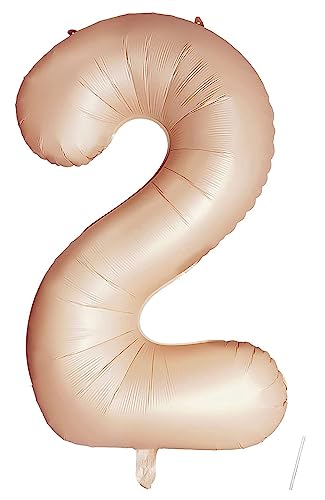Geburtstag Folienballon Zahl 2, 101 cm Karamellfarbe Luftballons, Helium Ballon, Mädchen Geburtstag Luftballon Deko Hochzeit Jubiläum Fest Party Dekoration - Fliegt Mit Helium Geburtstag Folienballon Zahl 2, 101 cm Karamellfarbe Luftballons, Helium Ballon, Mädchen Geburtstag Luftballon Deko Hochzeit Jubiläum Fest Party Dekoration - Fliegt Mit Helium von VUCDXOP