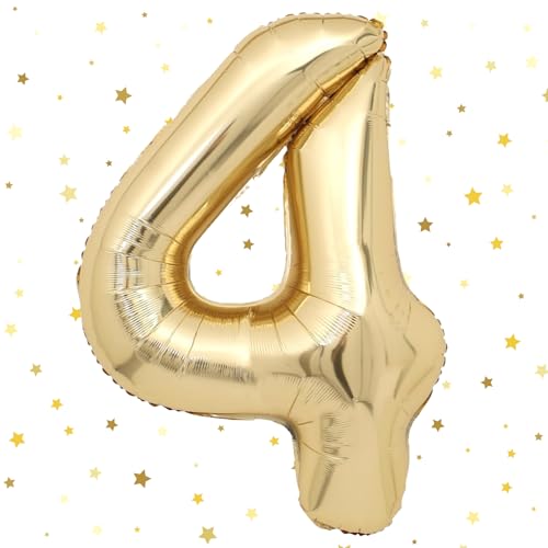 Geburtstag Folienballon Zahl 4, 40 Zoll Champagner Gold Luftballons 4, Weißgold Folienballon 4, Helium Weißgold Ballon Zahl 4, Luftballon 4 Geburtstag für Hochzeit Jubiläum Fest Party Dekoration Geburtstag Folienballon Zahl 4, 40 Zoll Champagner Gold Luftballons 4, Weißgold Folienballon 4, Helium Weißgold Ballon Zahl 4, Luftballon 4 Geburtstag für Hochzeit Jubiläum Fest Party Dekoration von VUCDXOP