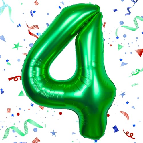 Geburtstag Folienballon Zahl 4, 141 cm Dunkelgrün Luftballons 4, Dunkelgrün Folienballon 4, Helium Ballon Zahl 4, Geburtstag Luftballon 4 für 4 Jahre Deko Hochzeit Jubiläum Fest Party Dekoration Geburtstag Folienballon Zahl 4, 141 cm Dunkelgrün Luftballons 4, Dunkelgrün Folienballon 4, Helium Ballon Zahl 4, Geburtstag Luftballon 4 für 4 Jahre Deko Hochzeit Jubiläum Fest Party Dekoration von VUCDXOP