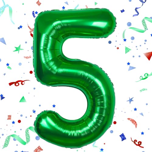 Geburtstag Folienballon Zahl 5, 151 cm Dunkelgrün Luftballons 5, Dunkelgrün Folienballon 5, Helium Ballon Zahl 5, Geburtstag Luftballon 5 für 5 Jahre Deko Hochzeit Jubiläum Fest Party Dekoration Geburtstag Folienballon Zahl 5, 151 cm Dunkelgrün Luftballons 5, Dunkelgrün Folienballon 5, Helium Ballon Zahl 5, Geburtstag Luftballon 5 für 5 Jahre Deko Hochzeit Jubiläum Fest Party Dekoration von VUCDXOP