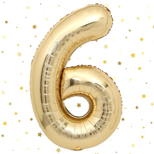 Geburtstag Folienballon Zahl 6, 40 Zoll Champagner Gold Luftballons 6, Weißgold Folienballon 6, Helium Weißgold Ballon Zahl 6, Luftballon 6 Geburtstag für Hochzeit Jubiläum Fest Party Dekoration Geburtstag Folienballon Zahl 6, 40 Zoll Champagner Gold Luftballons 6, Weißgold Folienballon 6, Helium Weißgold Ballon Zahl 6, Luftballon 6 Geburtstag für Hochzeit Jubiläum Fest Party Dekoration von VUCDXOP