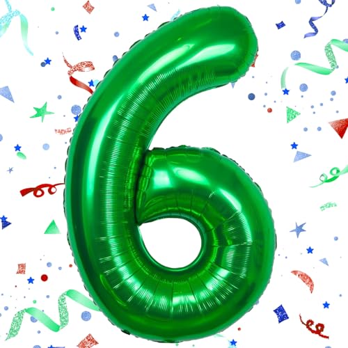 Geburtstag Folienballon Zahl 6, 161 cm Dunkelgrün Luftballons 6, Dunkelgrün Folienballon 6, Helium Ballon Zahl 6, Geburtstag Luftballon 6 für 6 Jahre Deko Hochzeit Jubiläum Fest Party Dekoration Geburtstag Folienballon Zahl 6, 161 cm Dunkelgrün Luftballons 6, Dunkelgrün Folienballon 6, Helium Ballon Zahl 6, Geburtstag Luftballon 6 für 6 Jahre Deko Hochzeit Jubiläum Fest Party Dekoration von VUCDXOP