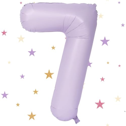 Geburtstag Folienballon Zahl 7, 101 cm Beige Lila Luftballons, Helium Ballon für Mädchen Geburtstag Luftballon Deko Hochzeit Jubiläum Fest Party Dekoration - Fliegt mit Helium Geburtstag Folienballon Zahl 7, 101 cm Beige Lila Luftballons, Helium Ballon für Mädchen Geburtstag Luftballon Deko Hochzeit Jubiläum Fest Party Dekoration - Fliegt mit Helium von VUCDXOP