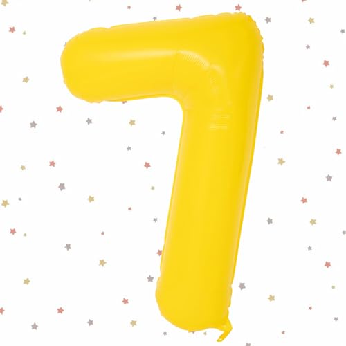 Geburtstag Folienballon Zahl 7, 101 cm Gelb Luftballons Zahl 7, Helium Ballon Zahl 7, Mädchen Geburtstag Luftballon Deko Hochzeit Jubiläum Fest Party Dekoration - Fliegt mit Helium Geburtstag Folienballon Zahl 7, 101 cm Gelb Luftballons Zahl 7, Helium Ballon Zahl 7, Mädchen Geburtstag Luftballon Deko Hochzeit Jubiläum Fest Party Dekoration - Fliegt mit Helium von VUCDXOP