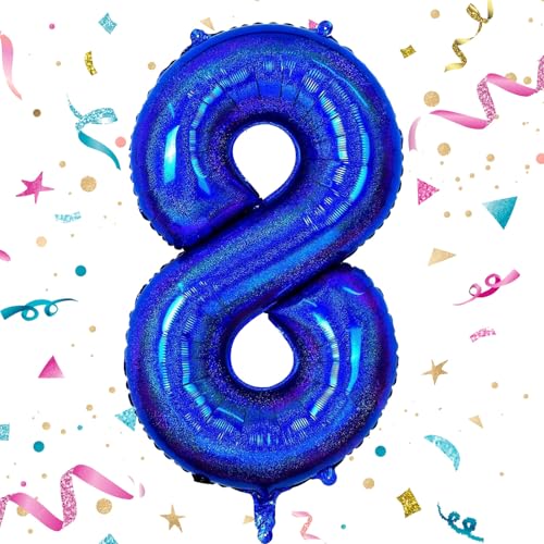 Geburtstag Folienballon Zahl 8, 101 cm Marineblau Luftballons Zahl 8, Helium Ballon Zahl 8, Mädchen Geburtstag Luftballon Deko Hochzeit Jubiläum Fest Party Dekoration - Fliegt mit Helium Geburtstag Folienballon Zahl 8, 101 cm Marineblau Luftballons Zahl 8, Helium Ballon Zahl 8, Mädchen Geburtstag Luftballon Deko Hochzeit Jubiläum Fest Party Dekoration - Fliegt mit Helium von VUCDXOP