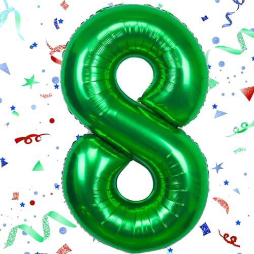 Geburtstag Folienballon Zahl 8, 181 cm Dunkelgrün Luftballons 8, Dunkelgrün Folienballon 8, Helium Ballon Zahl 8, Geburtstag Luftballon 8 für 8 Jahre Deko Hochzeit Jubiläum Fest Party Dekoration Geburtstag Folienballon Zahl 8, 181 cm Dunkelgrün Luftballons 8, Dunkelgrün Folienballon 8, Helium Ballon Zahl 8, Geburtstag Luftballon 8 für 8 Jahre Deko Hochzeit Jubiläum Fest Party Dekoration von VUCDXOP