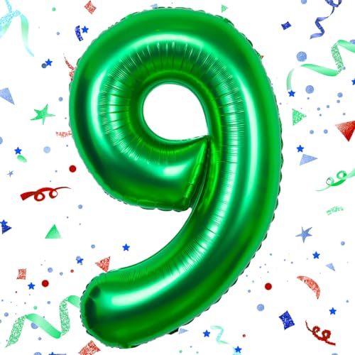 Geburtstag Folienballon Zahl 9, 191 cm Dunkelgrün Luftballons 9, Dunkelgrün Folienballon 9, Helium Ballon Zahl 9, Geburtstag Luftballon 9 für 9 Jahre Deko Hochzeit Jubiläum Fest Party Dekoration Geburtstag Folienballon Zahl 9, 191 cm Dunkelgrün Luftballons 9, Dunkelgrün Folienballon 9, Helium Ballon Zahl 9, Geburtstag Luftballon 9 für 9 Jahre Deko Hochzeit Jubiläum Fest Party Dekoration von VUCDXOP