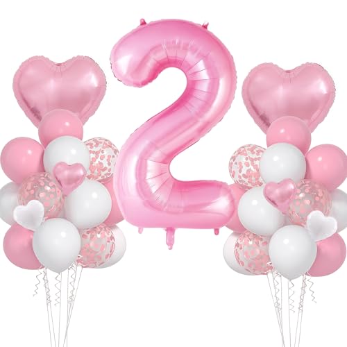 Geburtstagsdeko Mädchen 2 Jahr, VUCDXOP 2 Jahr Rosa Geburtstag Deko, Luftballon 2. Geburtstag, Geburtstag deko 2 jahre mädchen, Folienzahlen Ballons, Riesen Folienballon Zahl 2 für Geburtstag Party Geburtstagsdeko Mädchen 2 Jahr, VUCDXOP 2 Jahr Rosa Geburtstag Deko, Luftballon 2. Geburtstag, Geburtstag deko 2 jahre mädchen, Folienzahlen Ballons, Riesen Folienballon Zahl 2 für Geburtstag Party von VUCDXOP
