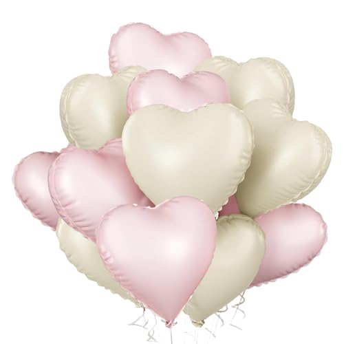 Herz Folienballon Beige Hellrosa, 18 Zoll Herz Helium Luftballons, Beige Herzluftballons, Hellrosa Herzballons Hochzeit, Herzform Folienluftballon für Geburtstag Verlobung Muttertag Valentinstag Deko Herz Folienballon Beige Hellrosa, 18 Zoll Herz Helium Luftballons, Beige Herzluftballons, Hellrosa Herzballons Hochzeit, Herzform Folienluftballon für Geburtstag Verlobung Muttertag Valentinstag Deko von VUCDXOP