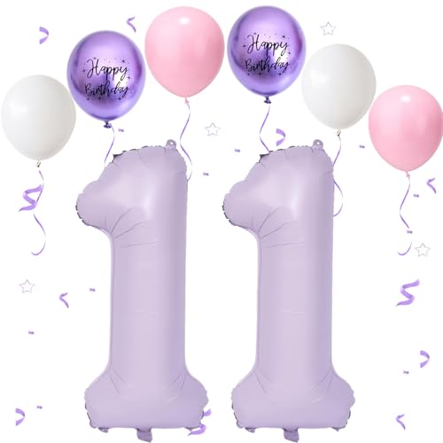 Lila Luftballon 11, Folienballon Zahl 11 Creme Lila, 40 Zoll Helium Ballon 11, Geburtstagsdeko Folienballon Zahlen 1 & 1, Luftballon 11.Geburtstag für 11th Mädchen Junge Geburtstag Party Deko Lila Luftballon 11, Folienballon Zahl 11 Creme Lila, 40 Zoll Helium Ballon 11, Geburtstagsdeko Folienballon Zahlen 1 & 1, Luftballon 11.Geburtstag für 11th Mädchen Junge Geburtstag Party Deko von VUCDXOP