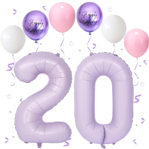 Lila Luftballon 20, Folienballon Zahl 20 Creme Lila, 40 Zoll Helium Ballon 20, Geburtstagsdeko Folienballon Zahlen 2 & 0, Luftballon 20.Geburtstag für 20th Mädchen Junge Geburtstag Party Deko Lila Luftballon 20, Folienballon Zahl 20 Creme Lila, 40 Zoll Helium Ballon 20, Geburtstagsdeko Folienballon Zahlen 2 & 0, Luftballon 20.Geburtstag für 20th Mädchen Junge Geburtstag Party Deko von VUCDXOP