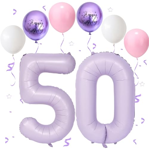 Lila Luftballon 50, Folienballon Zahl 50 Creme Lila, 40 Zoll Helium Ballon 50, Geburtstagsdeko Folienballon Zahlen 5 & 0, Luftballon 50.Geburtstag für 50th Mädchen Junge Geburtstag Party Deko Lila Luftballon 50, Folienballon Zahl 50 Creme Lila, 40 Zoll Helium Ballon 50, Geburtstagsdeko Folienballon Zahlen 5 & 0, Luftballon 50.Geburtstag für 50th Mädchen Junge Geburtstag Party Deko von VUCDXOP