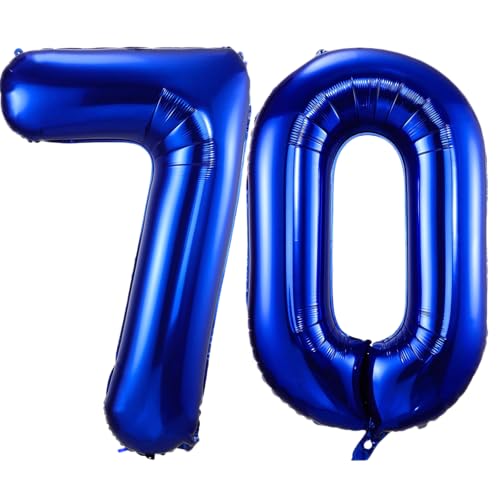 Luftballon mit Zahl 70, marineblau, 101,6 cm, selbstaufblasend, Folienballons mit Zahl 70, marineblauer Ballon zum 70. Geburtstag, Geburtstag, Jahrestag, Party-Dekorationen Luftballon mit Zahl 70, marineblau, 101,6 cm, selbstaufblasend, Folienballons mit Zahl 70, marineblauer Ballon zum 70. Geburtstag, Geburtstag, Jahrestag, Party-Dekorationen von VUCDXOP