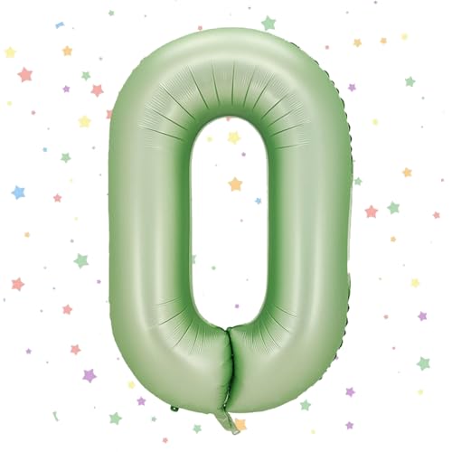 Geburtstag Folienballon Zahl 0, 101 cm Salbeigrün Luftballons, Helium Ballon für Mädchen Geburtstag Luftballon Deko Hochzeit Jubiläum Fest Party Dekoration - Fliegt mit Helium Geburtstag Folienballon Zahl 0, 101 cm Salbeigrün Luftballons, Helium Ballon für Mädchen Geburtstag Luftballon Deko Hochzeit Jubiläum Fest Party Dekoration - Fliegt mit Helium von VUCDXOP