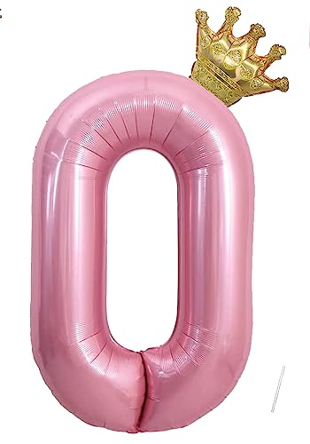 Geburtstag Folienballon Zahl 0 mit Krone, 101 cm Rosa Luftballons Zahl 0, Helium Ballon Zahl 0, Mädchen Geburtstag Luftballon Deko Hochzeit Jubiläum Fest Party Dekoration - Fliegt mit Helium Geburtstag Folienballon Zahl 0 mit Krone, 101 cm Rosa Luftballons Zahl 0, Helium Ballon Zahl 0, Mädchen Geburtstag Luftballon Deko Hochzeit Jubiläum Fest Party Dekoration - Fliegt mit Helium von VUCDXOP