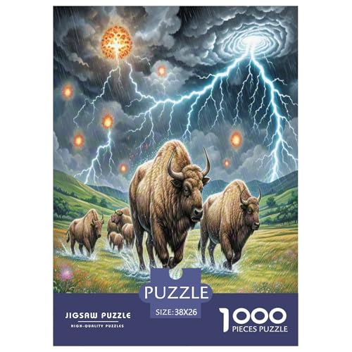 Amerikanischer Bison Puzzle 1000-teilige Schwer Puzzle Spielzeug Lernspiel Impossible Herausforderung Spielzeug Für Erwachsene Und Kinder Ab 12 Jahren 38x26cm/1000pcs Amerikanischer Bison Puzzle 1000-teilige Schwer Puzzle Spielzeug Lernspiel Impossible Herausforderung Spielzeug Für Erwachsene Und Kinder Ab 12 Jahren 38x26cm/1000pcs von VUDBELAFC