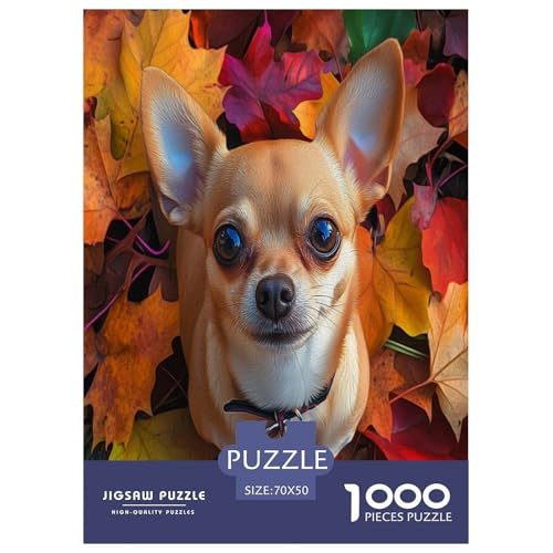 Chihuahua Puzzles 1000 Teile Schwer Puzzle Spielzeug Lernspiel Impossible Herausforderung Spielzeug Für Erwachsene Und Kinder Ab 14 Jahren 70x50cm/1000pcs Chihuahua Puzzles 1000 Teile Schwer Puzzle Spielzeug Lernspiel Impossible Herausforderung Spielzeug Für Erwachsene Und Kinder Ab 14 Jahren 70x50cm/1000pcs von VUDBELAFC