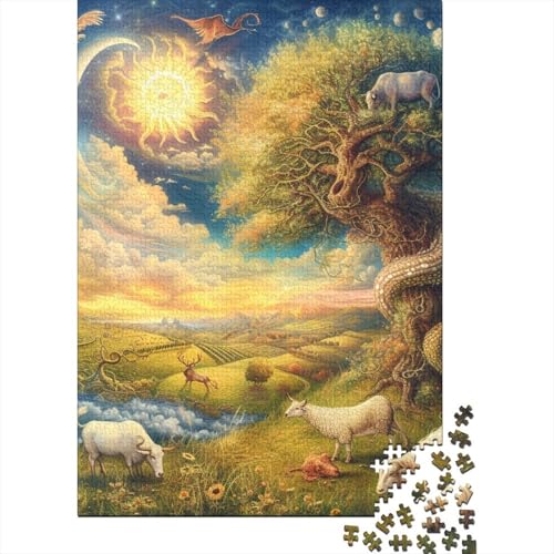 Dschungeltiere Puzzles 1000 Teile Schwer Puzzle Spielzeug Pädagogisches Spiel Impossible Herausforderungsspielzeug Für Erwachsene Und Kinder Ab 14 Jahren 1000pcs (75x50cm) von VUDBELAFC
