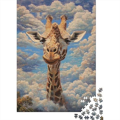 Giraffe Puzzles 1000 Teile Schwer Puzzle Spielzeug Pädagogisches Spiel Impossible Herausforderung Spielzeug Für Erwachsene Kinder 1000pcs (75x50cm) von VUDBELAFC