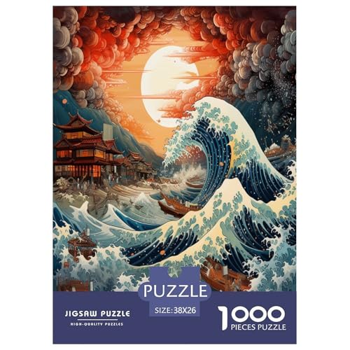 Japanischer Stil ist Müll Puzzles 1000 Teile Schwer Puzzle Spielzeug Pädagogisches Spiel Impossible Herausforderung Spielzeug Für Erwachsene Und Kinder Ab 14 Jahren 38x26cm/1000pcs von VUDBELAFC