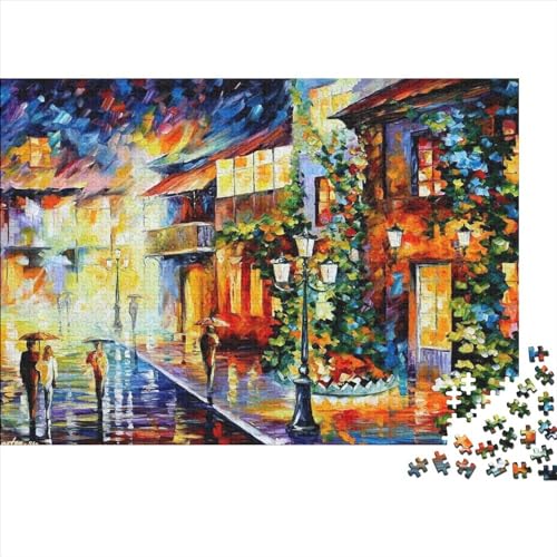 Landschaftszeichnung 1000 Stück Puzzles Für Erwachsene Teenager Stress Abbauen Familien-Puzzlespiel 1000-teiliges Puzzle Kinder Lernspiel Spielzeug Geschenk Puzzel 1000pcs (75x50cm) von VUDBELAFC