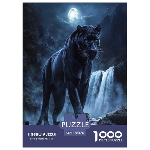 Leopard Puzzles 1000 Teile Schwer Puzzle Spielzeug Pädagogisches Spiel Impossible Herausforderung Spielzeug Für Erwachsene Kinder 38x26cm/1000pcs von VUDBELAFC