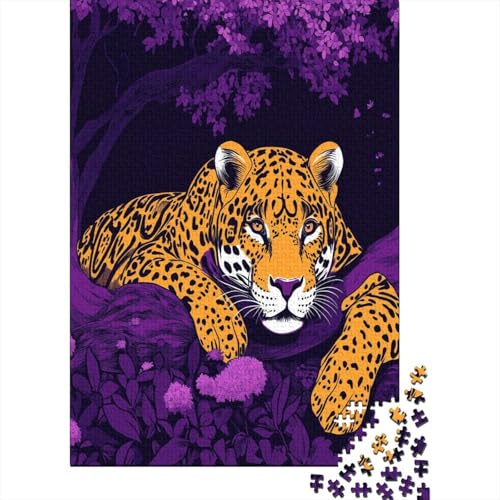 Leopard Puzzles 1000 Teile Schwer Puzzle Spielzeug Pädagogisches Spiel Impossible Herausforderung Spielzeug Für Erwachsene Und Kinder Ab 12 Jahren 1000pcs (75x50cm) von VUDBELAFC