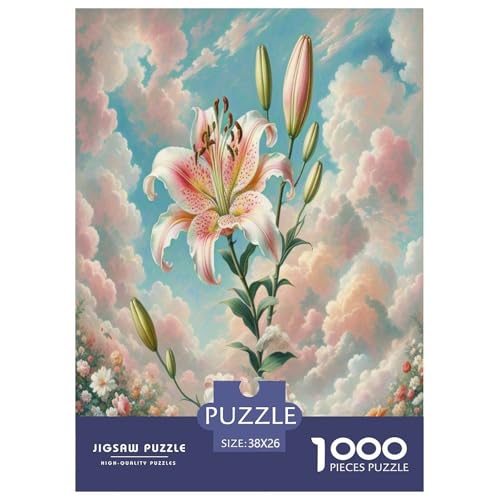 Lilie Puzzles 1000 Teile Schwer Puzzle Spielzeug Lernspiel Impossible Herausforderung Spielzeug Für Erwachsene Und Kinder Ab 14 Jahren 38x26cm/1000pcs von VUDBELAFC
