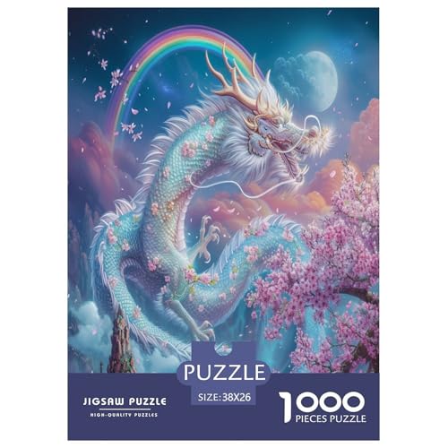 Regenbogen Königreich Puzzle 1000-teilige Schwer Puzzle Spielzeug Pädagogisches Spiel Impossible Herausforderung Spielzeug Für Erwachsene Und Kinder Ab 14 Jahren 38x26cm/1000pcs von VUDBELAFC