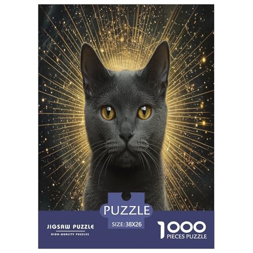 Russisch Blau Puzzle 1000-teilige Schwer Puzzle Spielzeug Pädagogisches Spiel Impossible Herausforderungsspielzeug Für Erwachsene Und Kinder Ab 14 Jahren 38x26cm/1000pcs von VUDBELAFC