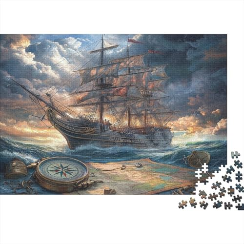 Segelboot Puzzle 1000 Teile Erwachsene Puzzles Für Erwachsene Klassische Puzzles 1000 Teile Erwachsene Puzzlespiel Schwer Pädagogisches Spielzeug Erwachsene Kinder Puzzel 1000pcs (75x50cm) von VUDBELAFC