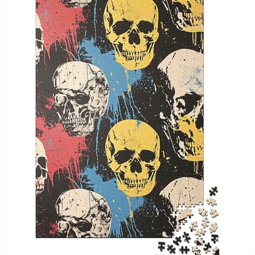 Skelett Kunst Puzzle 1000 Teile Schwer Puzzle Spielzeug Pädagogisches Spiel Impossible Herausforderungsspielzeug Für Erwachsene Und Kinder Ab 12 Jahren 1000pcs (75x50cm) von VUDBELAFC