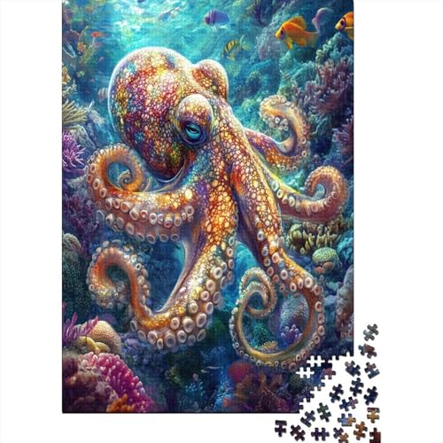 Tintenfisch Puzzles 1000 Teile Schwer Puzzle Spielzeug Lernspiel Impossible Herausforderungsspielzeug Für Erwachsene Kinder 1000pcs (75x50cm) von VUDBELAFC