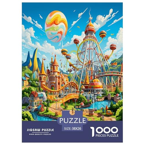 Vergnügungsparks Puzzle 1000-teilige Schwer Puzzle Spielzeug Pädagogisches Spiel Impossible Herausforderung Spielzeug Für Erwachsene Und Kinder in Bewährter 38x26cm/1000pcs von VUDBELAFC