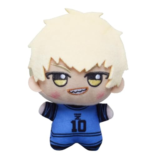 VUEHVO Blue Lock Plüsch, 11 cm, Reo Mikage, Plüsch, Anime, Cartoon, PP-Baumwolle, niedlich, weich, gefüllt, pelzig, Taschendekoration, Anhänger, Sammlerstück, Geschenk (Jingo Raichi) von VUEHVO