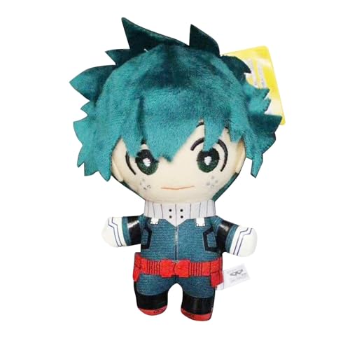 VUEHVO MHA Bakugo Katsuki Plüschfigur, 15 cm, Plüschkissen, Anime, PP-Baumwolle, weich, gefüllt, pelzig, Autotasche, Heimdekoration, Anhänger für Fans (Midoriya Izuku) von VUEHVO