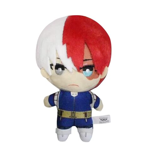 VUEHVO MHA Bakugo Katsuki Plüschfigur, 15 cm, Plüschkissen, Anime, PP-Baumwolle, weich, gefüllt, pelzig, Autotasche, Heimdekoration, Anhänger für Fans (Todoroki Shouto) von VUEHVO