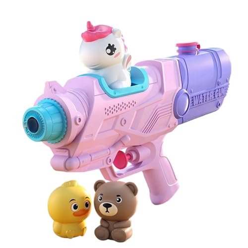 Wasserpistole Einhorn für Kinder & Erwachsene, 500 ML Wasserspritzpistole mit 5-8m Reichweite, Wasserblaster Spielzeug mit doppeltem Spray für Mädchen Junge, Partys, Sommer Pool, Strand (Pink, 30cm) Wasserpistole Einhorn für Kinder & Erwachsene, 500 ML Wasserspritzpistole mit 5-8m Reichweite, Wasserblaster Spielzeug mit doppeltem Spray für Mädchen Junge, Partys, Sommer Pool, Strand (Pink, 30cm) von VUKHWX