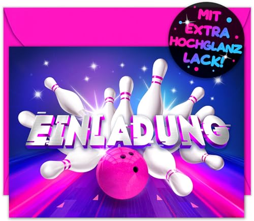 12x Bowling EINLADUNGSKARTEN KINDERGEBURTSTAG Junge Mädchen + 12x Umschläge - die Bowlingbahn PARTY Karten sind die Bowling EINLADUNG Jungen Kinder GEBURTSTAG KINDERPARTY Kegeln GEBURTSTAGSPARTY 12x Bowling EINLADUNGSKARTEN KINDERGEBURTSTAG Junge Mädchen + 12x Umschläge - die Bowlingbahn PARTY Karten sind die Bowling EINLADUNG Jungen Kinder GEBURTSTAG KINDERPARTY Kegeln GEBURTSTAGSPARTY von VULAVA